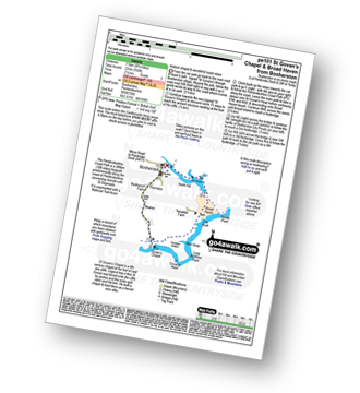 Map with easy-to-follow route details for walk pe101 St Govan's Chapel and Broad Haven from Bosherston pdf