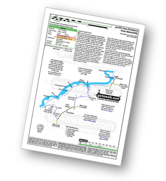 Walk route map with easy-to-follow route instructions for walk pe105 Carn Pembury from Abereiddy pdf