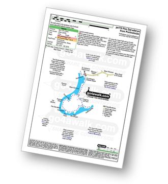 Walk route map with easy-to-follow route instructions for walk pe119 Pen Dal-aderyn from Porthstinian pdf