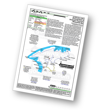 Walk route map with easy-to-follow route instructions for walk pe120 Carn Llidi, Carnedd-lleithr and St David's Head from Whitesands Bay (Porth Mawr) pdf