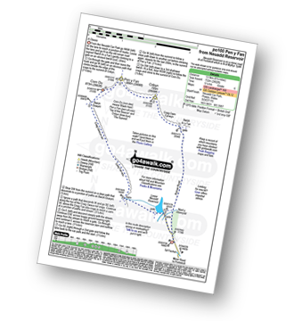 Map with easy-to-follow route details for walk po100 Pen y Fan from Neuadd Reservoir pdf