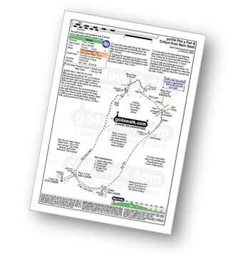 Map with easy-to-follow route details for walk po104 Pen y Fan and Cribyn from Nant Gwdi pdf