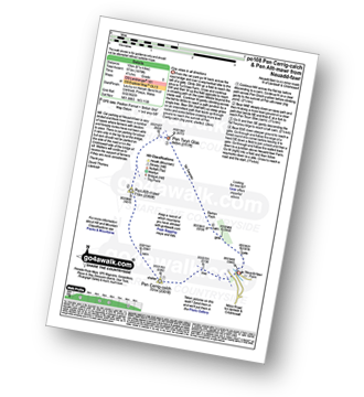 Walk route map with easy-to-follow route instructions for walk po108 Pen Cerrig-calch and Pen Allt-mawr from Neuadd-fawr pdf