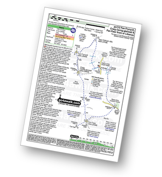 Map with easy-to-follow route details for walk po112 Fan Frynych, Craig Cerrig-gleisiad and Fan Fawr from near Libanus pdf