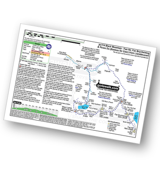 Map with easy-to-follow route details for walk po114 Black Mountain/Y Mynydd Du - Fan Hir, Fan Brycheiniog, Picws Du (Bannau Sir Gaer) and Waun Lefrith (Bannau Sir Gaer) from nr Llanddeusant pdf