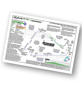 Map with easy-to-follow route details for walk po119 Waun Rydd and Bryn from Talybont Water Treatment Works pdf