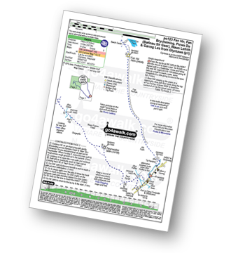 Map with easy-to-follow route details for walk po123 Fan Hir, Fan Brycheiniog, Picws Du (Bannau Sir Gaer), Waun Lefrith (Bannau Sir Gaer) and Garreg Las from Glyntawe pdf