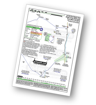 Map with easy-to-follow route details for walk po124 Fan Nedd and Fan Gyhirych from Maen Llia pdf