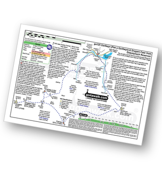 Map with easy-to-follow route details for walk po125 Gorllwyn (Pen y Gorllwyn) and Drygarn Fawr from Dolymynach Reservoir pdf