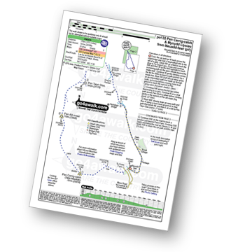 Walk route map with easy-to-follow route instructions for walk po135 Pen Cerrig-calch and Mynydd Llysiau from Nuadd-fawr pdf