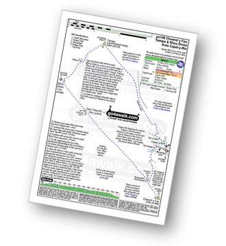 Walk route map with easy-to-follow route instructions for walk po148 Chwarel y Fan, Twmpa and Rhos Dirion from Capel-y-ffin pdf