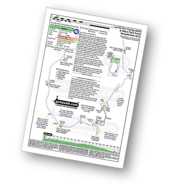 Walk route map with easy-to-follow route instructions for walk po153 Pen Cerrig-calch and Waun Fach from Nuadd-fawr pdf