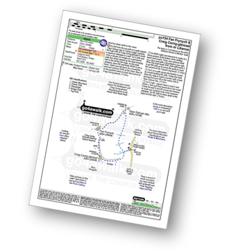 Walk route map with easy-to-follow route instructions for walk po154 Craig Cerrig-gleisiad and Fan Frynych from near Libanus pdf