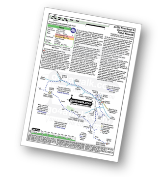 Map with easy-to-follow route details for walk po155 Post Gwyn and Glan Hafon from Pistyll Rhaeadr pdf