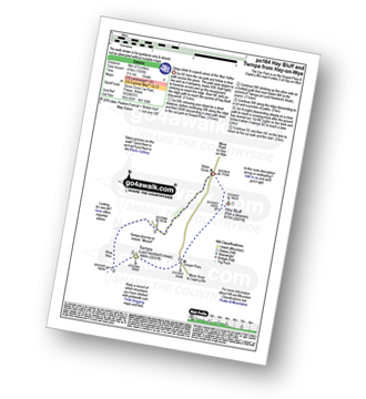 Map with easy-to-follow route details for walk po164 Hay Bluff and Twmpa from Pen yBeaconStone Circle pdf