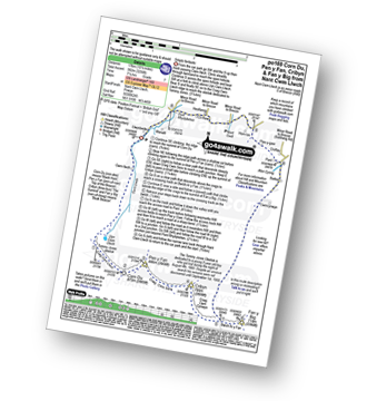 Map with easy-to-follow route details for walk po169 Corn Du, Pen y Fan, Cribyn and Fan y Big from Nant Cwm Llwch nr Brecon pdf