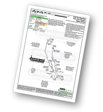 Map with easy-to-follow route details for walk s104 The Roaches from Five Clouds, Upper Hulme pdf