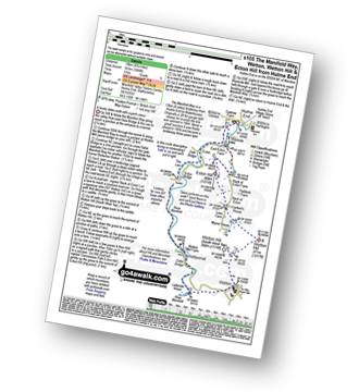 Map with easy-to-follow route details for walk s105 Manifold Way and Wetton from Hulme End pdf