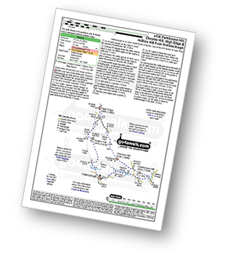 Map with easy-to-follow route details for walk s106 Parkhouse Hill, Chrome Hill, High Edge and Hollins Hill from Hollinsclough pdf