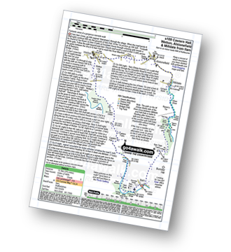 Map with easy-to-follow route details for walk s109 Castern Hall, Wetton, Alstonefield and Milldale from Ilam pdf