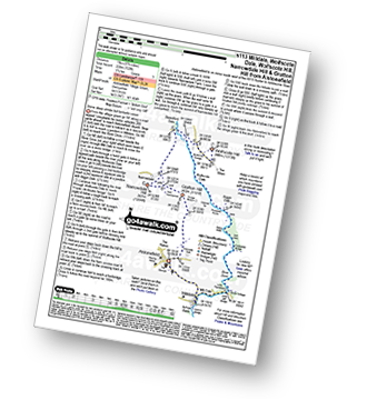 Map with easy-to-follow route details for walk s113 Milldale, Wolfscote Dale, Wolfscote Hill, Narrowdale Hill and Gratton Hill from Alstonefield pdf