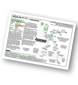 Walk route map with easy-to-follow route instructions for walk s116 The Roaches, Hen Cloud, Meerbrook and Lud's Church from Gradbach pdf