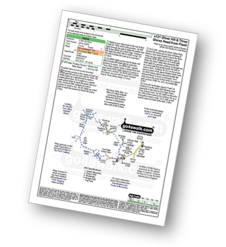 Map with easy-to-follow route details for walk s121 Oliver Hill and Three Shires Head from Flash pdf