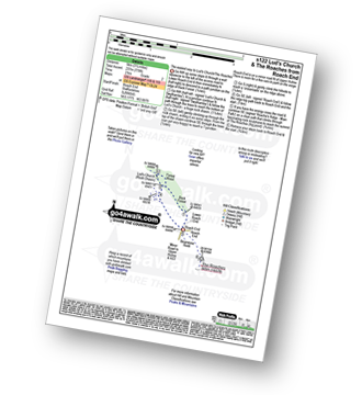 Map with easy-to-follow route details for walk s122 Lud's Church and The Roaches from Roach End pdf