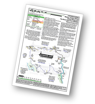 Map with easy-to-follow route details for walk s125 Alstonefield, Wetton, Castern Wood Nature Reserve and The River Dove from Milldale pdf