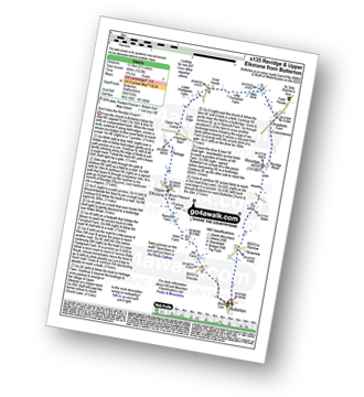 Map with easy-to-follow route details for walk s135 Revidge and Upper Elkstone from Butterton pdf