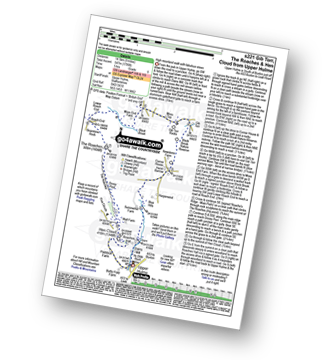 Map with easy-to-follow route details for walk s221 Gib Tor, The Roaches and Hen Cloud from Upper Hulme pdf