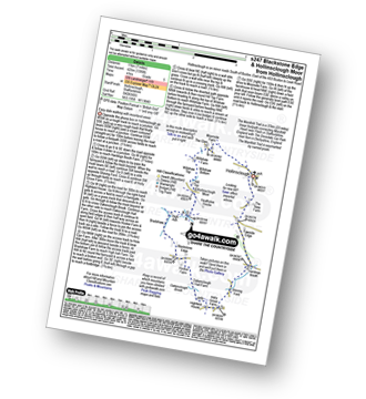 Walk route map with easy-to-follow route instructions for walk s247 Blackstone Edge and Hollinsclough Moor from Hollinsclough pdf