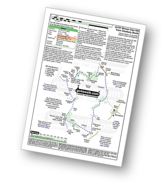 Map with easy-to-follow route details for walk sh101 Brown Clee Hill from Cleobury North pdf