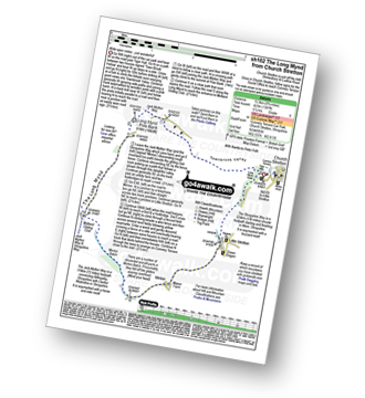 Map with easy-to-follow route details for walk sh102 Pole Bank and The Long Mynd from Church Stretton pdf