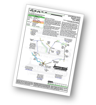 Map with easy-to-follow route details for walk sh110 Booley and Blakeleyhill from Stanton upon Hine Heath pdf