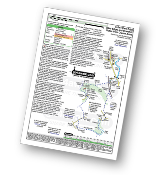 Map with easy-to-follow route details for walk sh144 View Edge (Weo Edge) and Brandhill Gutter from Craven Arms pdf