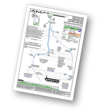 Map with easy-to-follow route details for walk sl118 Culter Fell, Gathersnow Hill and Hillshaw Head from Culter Allers Farm pdf