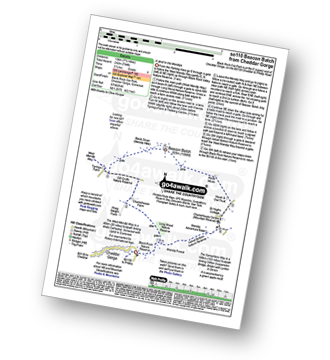 Map with easy-to-follow route details for walk so110 Beacon Batch from Cheddar Gorge pdf