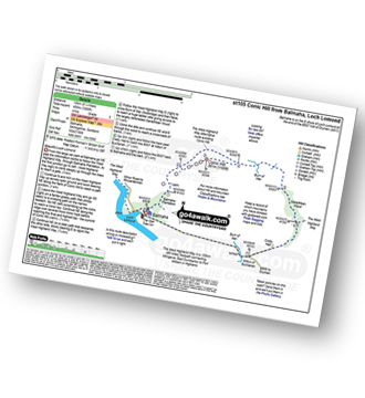 Map with easy-to-follow route details for walk st105 Conic Hill from Balmaha, Loch Lomond pdf