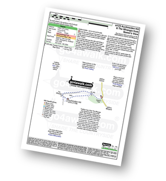Map with easy-to-follow route details for walk st125 Auchineden Hill and The Whangie from Queen's View pdf