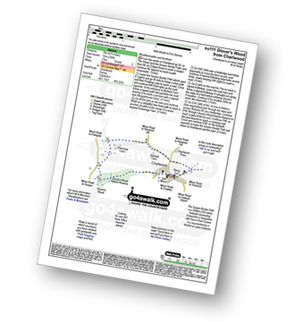 Map with easy-to-follow route details for walk su111 Glover's Wood from Charlwood pdf