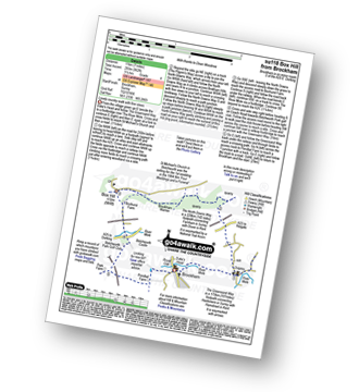 Map with easy-to-follow route details for walk su118 Box Hill from Brockham pdf