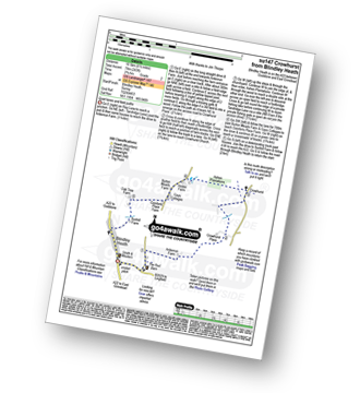 Map with easy-to-follow route details for walk su147 Crowhurst from Blindley Heath pdf