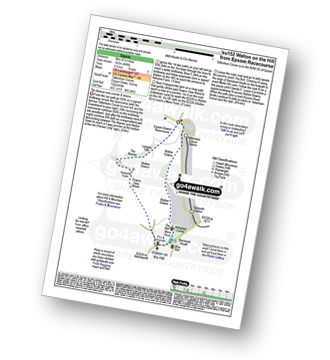 Walk route map with easy-to-follow route instructions for walk su152 Walton on the Hill from Epsom Racecourse pdf