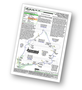 Map with easy-to-follow route details for walk su161 Polesden Lacey and Crabtree Cottage from Ranmore Common pdf