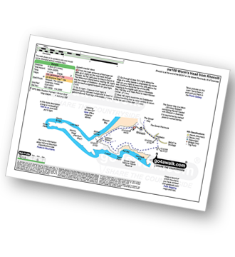 Walk route map with easy-to-follow route instructions for walk sw108 Worms Head from Rhossili pdf