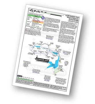 Map with easy-to-follow route details for walk sy106 Snailsden from Winscar Reservoir, Dunford Bridge pdf