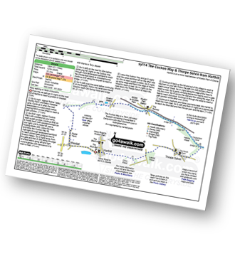 Walk route map with easy-to-follow route instructions for walk sy114 The Cuckoo Way and Thorpe Salvin from Harthill pdf