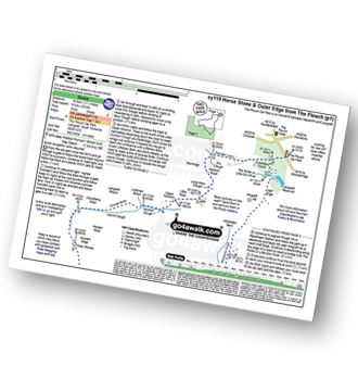 Map with easy-to-follow route details for walk sy119 Horse Stone and Outer Edge from The Flouch pdf