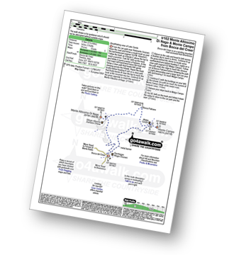 Map with easy-to-follow route details for walk tr102 Monte Altissimo Di Nago and Monte Campo from Bocca del Creer pdf